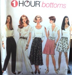 9873 1 HR ELASTIC WAIST PANTS,SHORTS,SKIRTS LENGTHS PATTERN L-XL